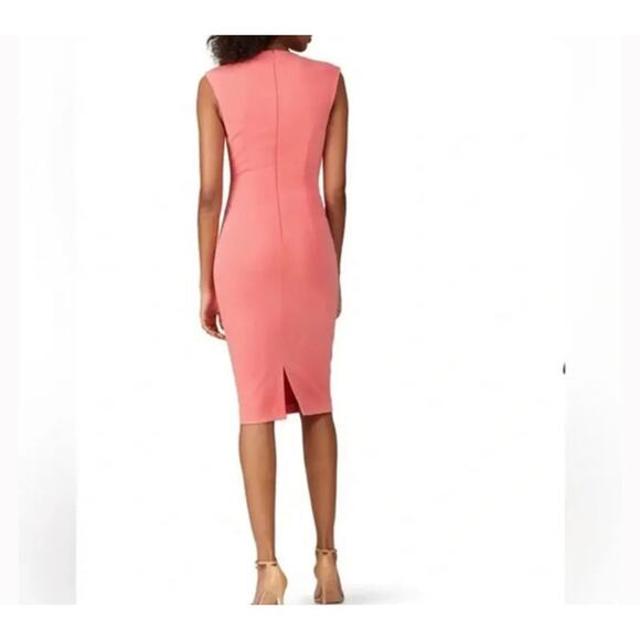 BLACK HALO Samoa Sheath in Carnival Cap Sleeve Dress Pink Size 4 - Picture 2 of 7